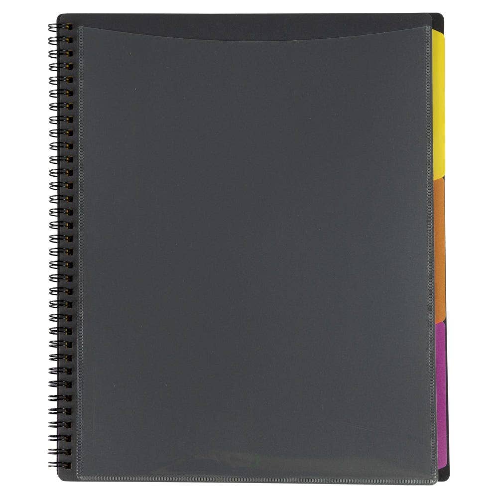 JAM PAPER - Wholesale Folders - JAM Plastic Folder, 12 Pocket, Grey, 10.5x11.5, 1/Pk4