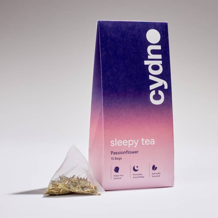 Sleepy Tea | Passionflower Tea | Plastic-Free Pyramid Bags for wholesale by Cydno