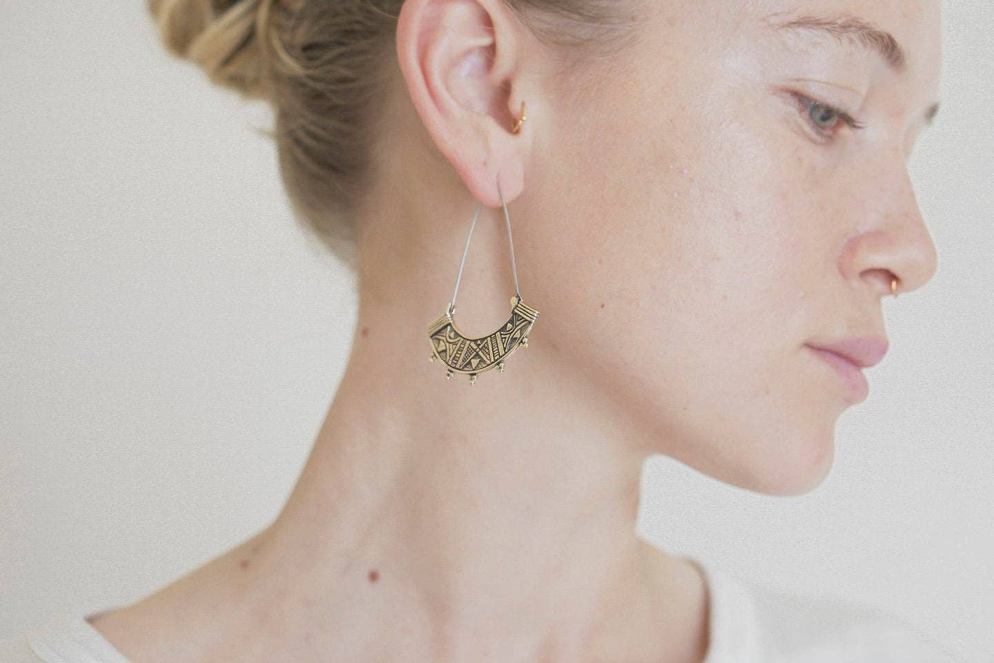 Nakila Collective - Vendita all'ingrosso Orecchini pendenti - Cerchio Ambhika3