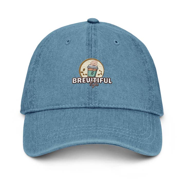 Chapeau en denim pour la vente par Brewtiful Coffee