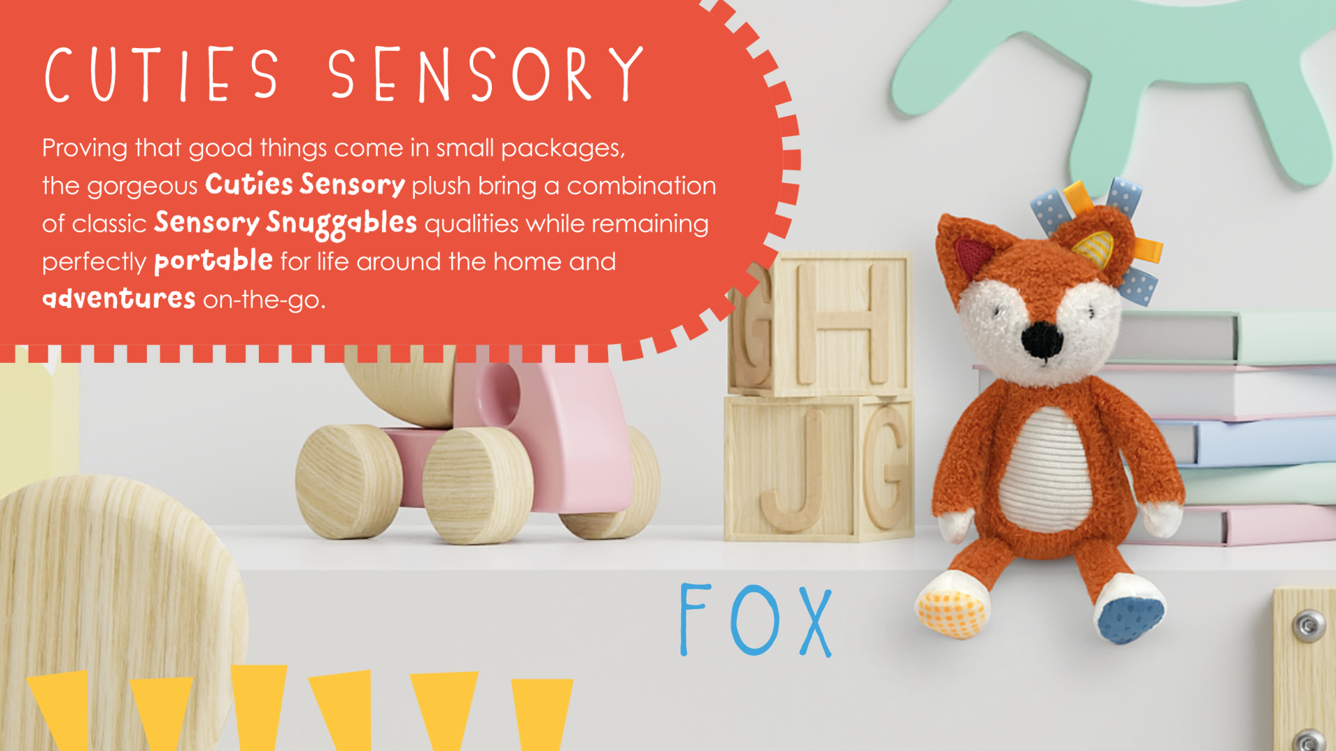 Make Believe Ideas - Wholesale Stuffed/Plush Toy - Kids & Baby - Sensory Snuggables Small Plush Fox (polybag/swingtag)2
