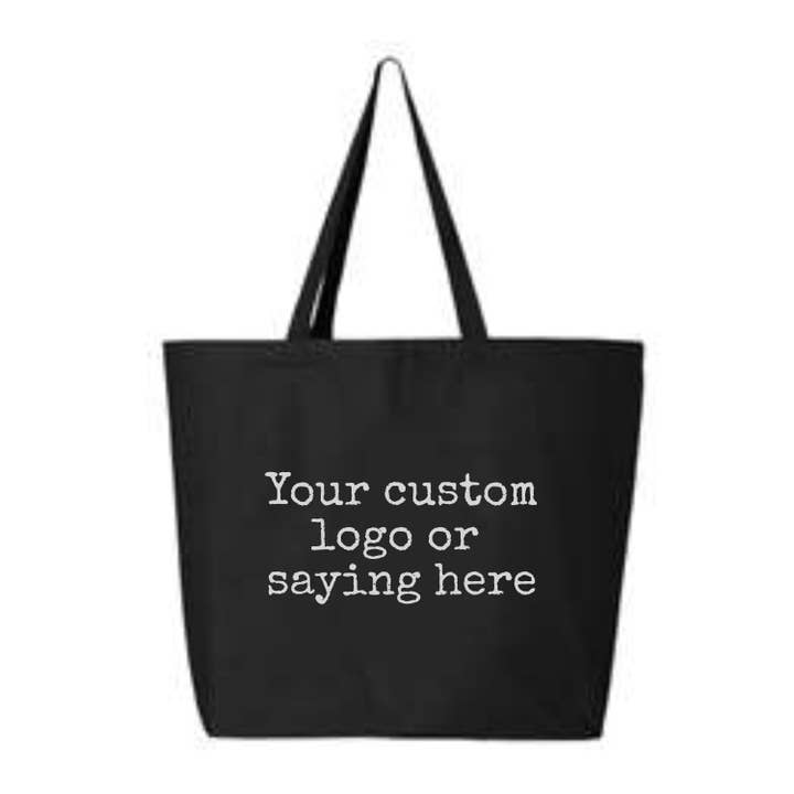 by BellaBlue - Wholesale Tote bag – Unisex - Custom Logo /Saying Heavy Cotton Jumbo Canvas Reusable Tote