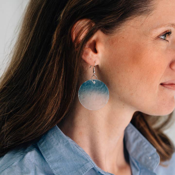 Ten Thousand Villages - Wholesale Dangle Earrings - Calao Ombre Capiz Drop Earrings1