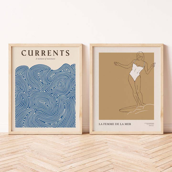 Mid Tide Design - Wholesale Art Print - Currents | Ocean Art Print4