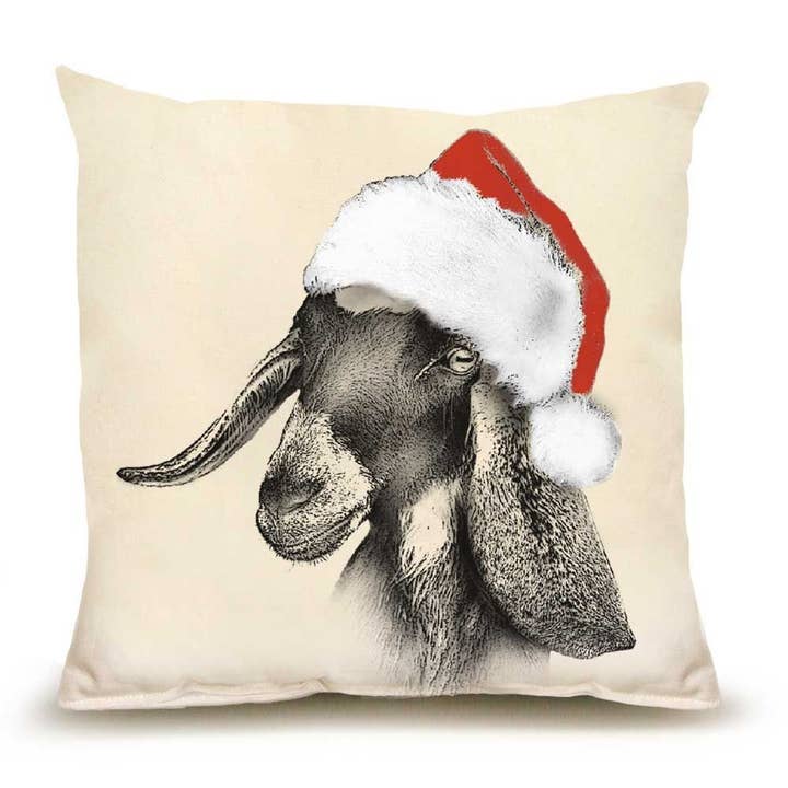 Santa Goat 2 Medium Pillow for wholesale by Eric & Christopher