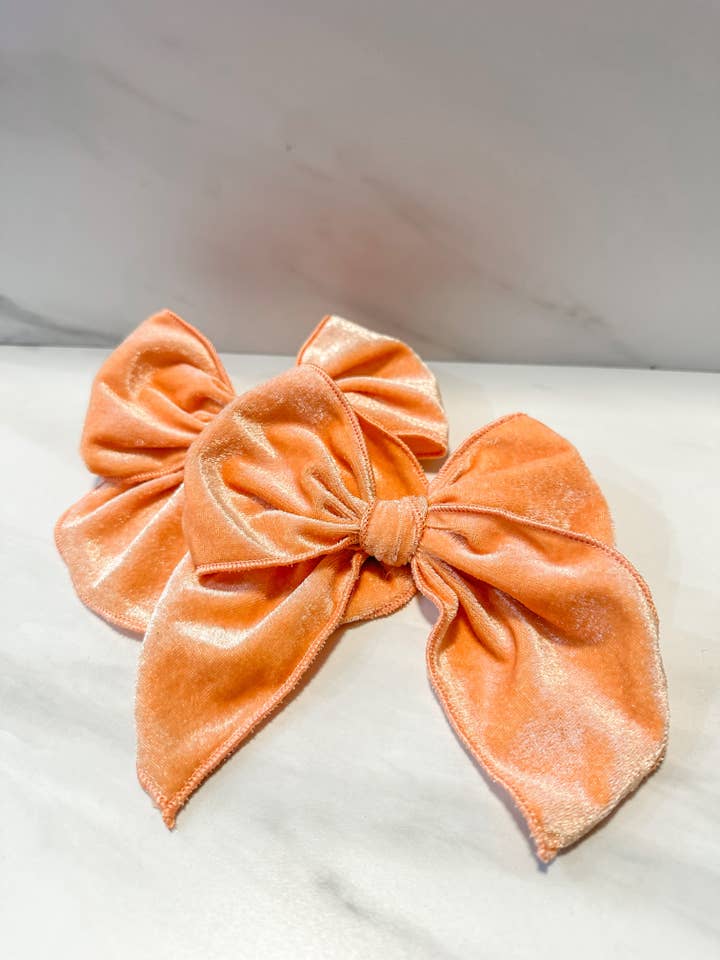Peach Big Bow for wholesale by Texas Top Knots