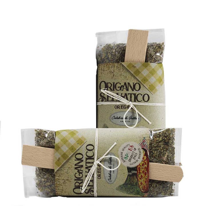 Calabrese dried oregano 100 Gr + wooden ladle for wholesale by Calabria da Gustare