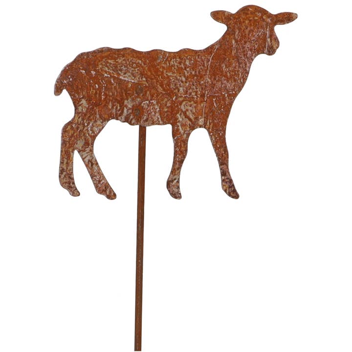 Metal plug lamb baby, H50cm, motif L15H11cm, R for wholesale by Vosteen