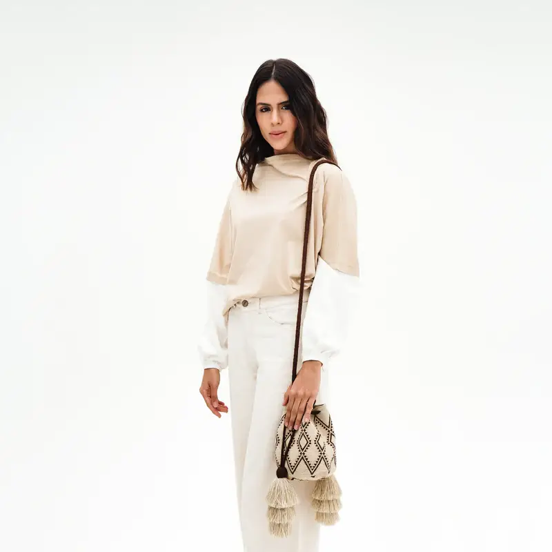 Hilo Sagrado - Wholesale Crossbody Bag - Women's - PETRA T01/Wayuu one thread mochila Mini bag1