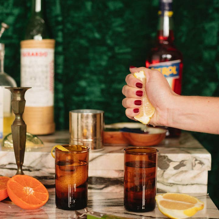 Voyage - Wholesale Drinking Glass/Cup - $2.00 SALE Amber Short Tumbler Glass (100)6