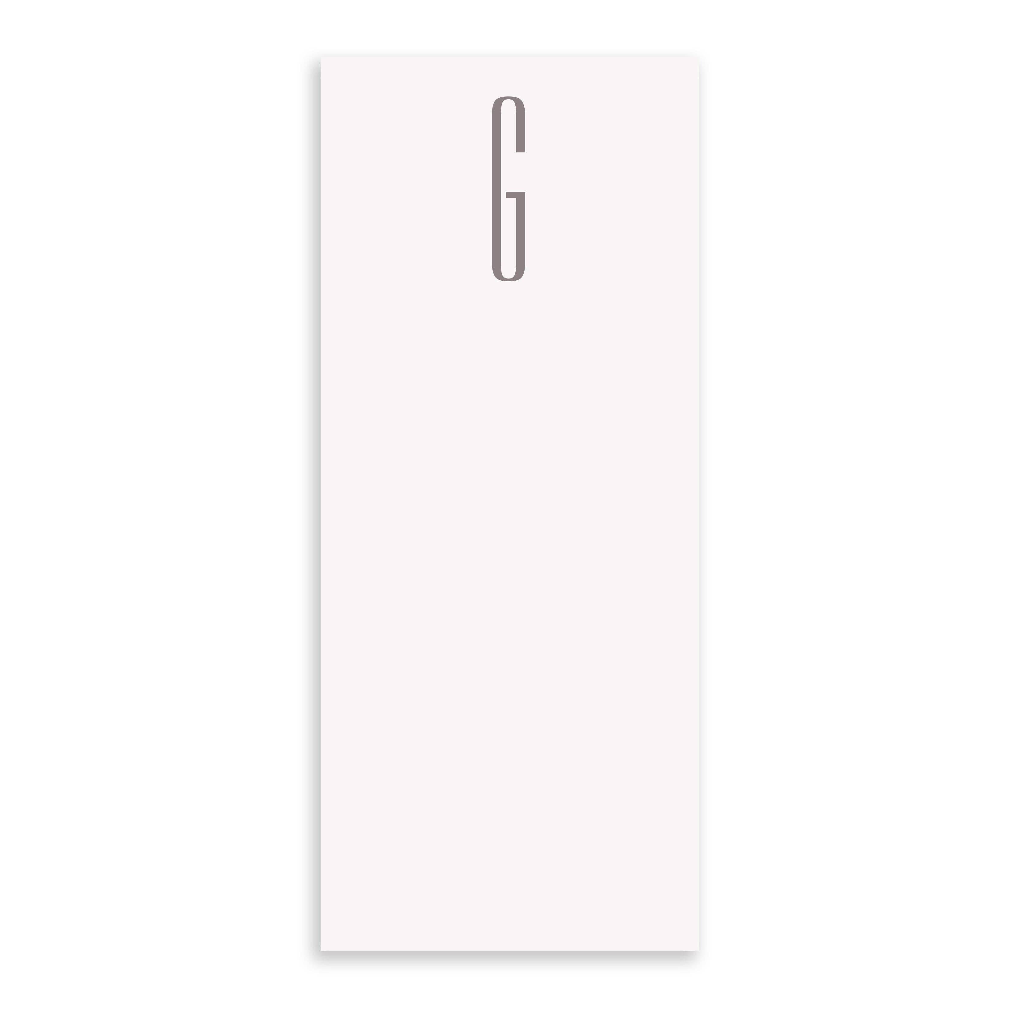 Black Ink - Wholesale Notepad - Long Skinny Gray Initial Notepads6