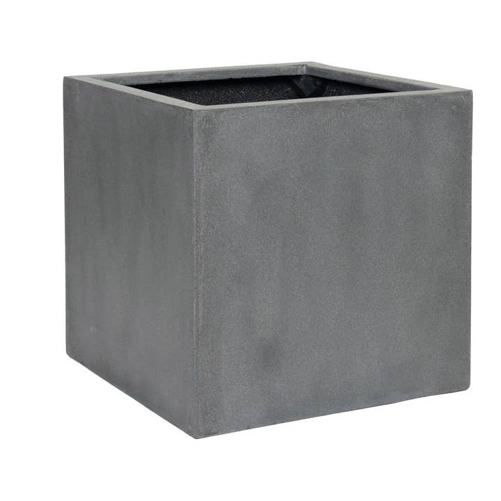 Pottery Pots bloempot van fiberstone, grijs (B/H/D) 40x40x40cm voor wholesale door Wurm