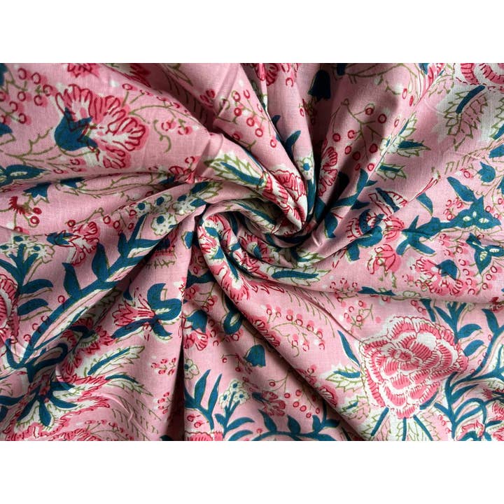 Bhawana Handicrafts - Wholesale Fabric Paint - Natural Floral Printed Dressmaking Fabric Indian Cotton Boho3