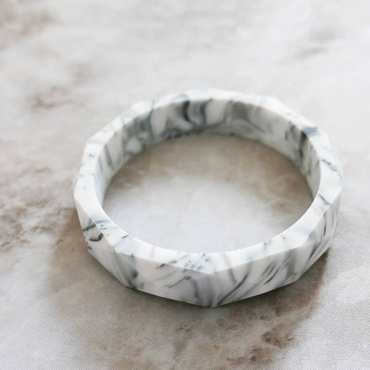 East London Baby Co – wholesale Bangle bracelet – Marble Geometric Silicone teething bangle/bracelet for mums