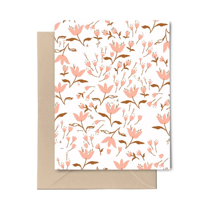 Notecard Set Of 8 - Tossed Tulips for wholesale by Love Struck Lettering