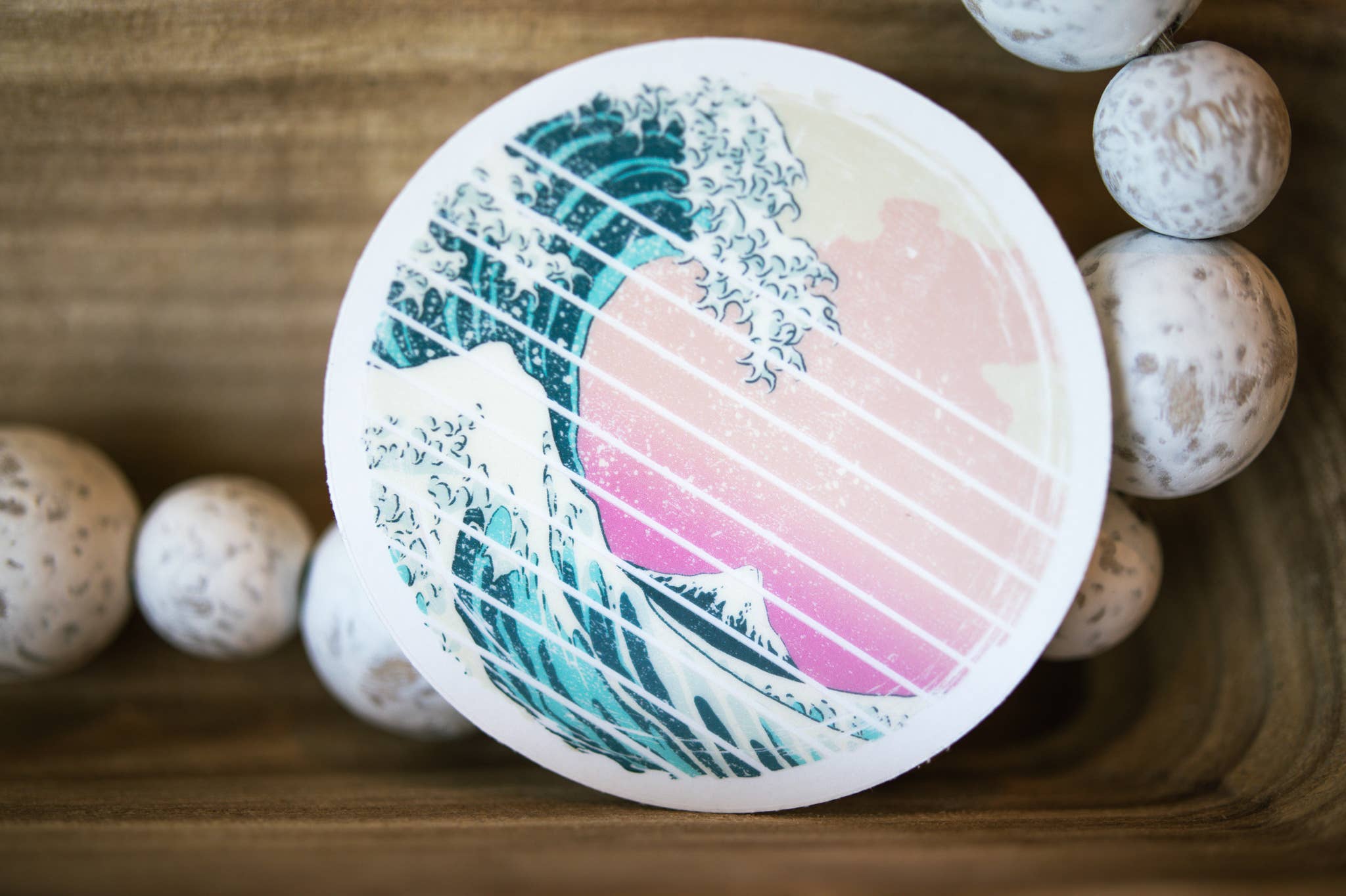 Savannah and James Co - Wholesale Sticker - Beach Wave, ClearVinyl Sticker, 3in.2