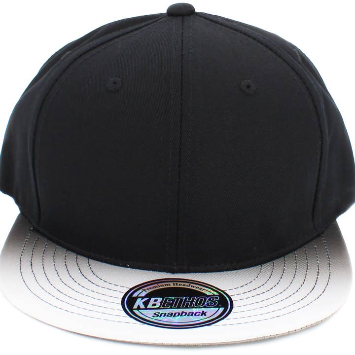KBETHOS - Wholesale Flat Brim Cap - Men's - Ombre Brim Snapback8