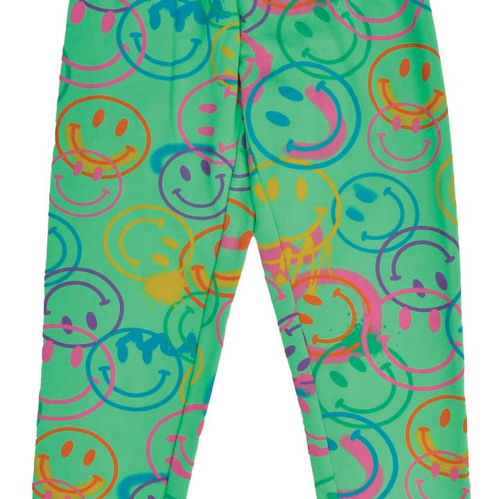 All Over Smile Glam Green Basic Sweatpants (LARGE 14) for wholesale by Iscream