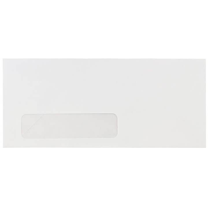 JAM PAPER - Wholesale Envelopes - #10 Commercial Window Envelopes, 4 1/8 x 9 1/2, 100/Pack