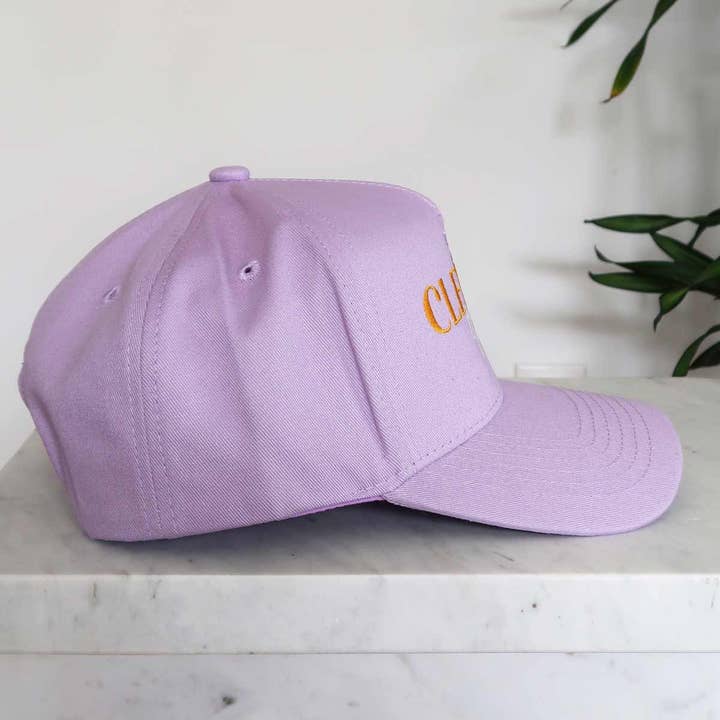 Sundrop - Wholesale Baseball Cap - Women's - Clemson Tigers Bow Baseball Cap - Lavendar 5 Panel Hat