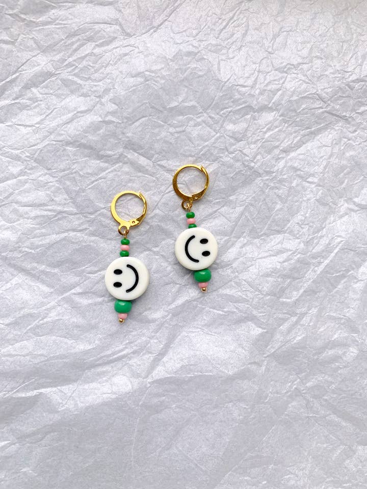 Multi Smiley Earrings for wholesale by Stuff Megan Makes