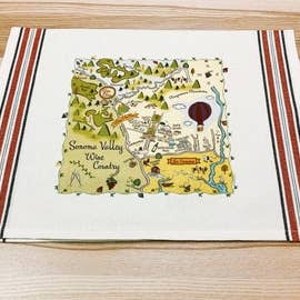 Housse de coussin décorative Sonoma Valley CA (sans coussin) pour la vente par Gooseberry Designs