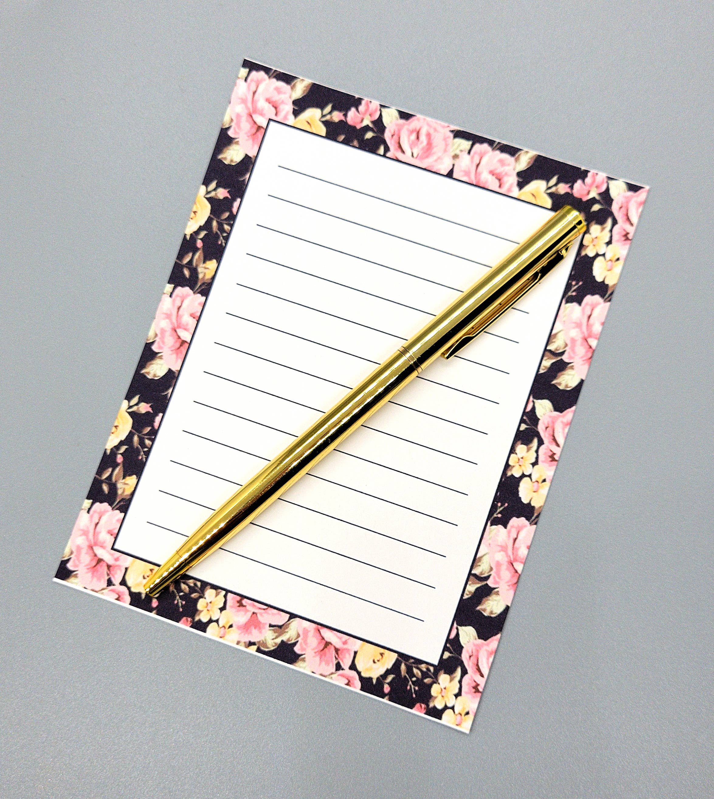 Chic Brico - Wholesale Stationery/Notecard Set - 42-Pc Stationery Gift Box Set w/Desk Organizer, Yellow Roses3