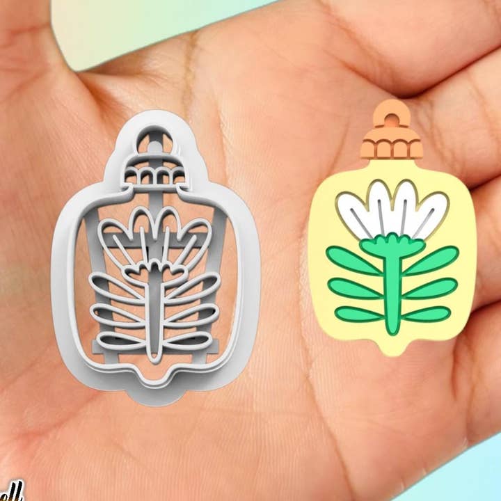 Christmas Ornament with Flower A Cutter 3d printed for wholesale by Roussell Prints and Demand LLC