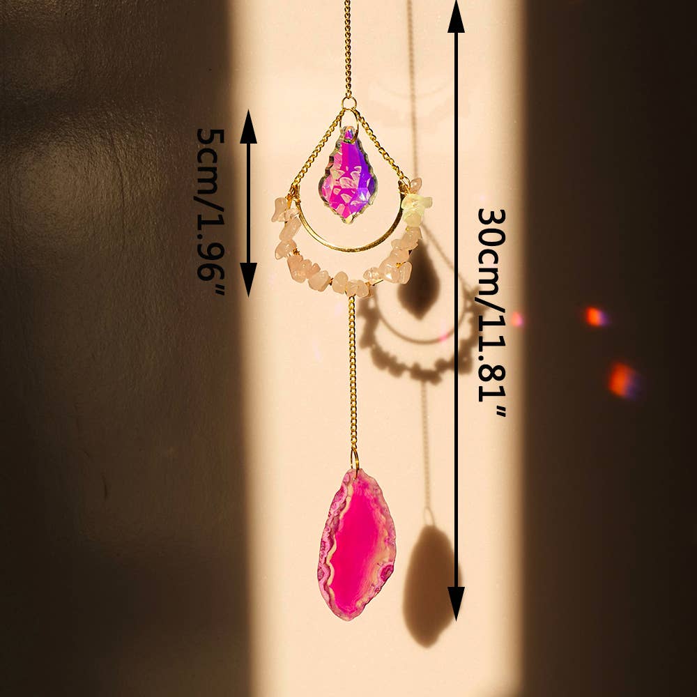 Crystolver (We Cover All Import Fees) - Vendita all'ingrosso Acchiappasole - Teardrop Crystal Agate da Appendere - Suncatcher con Cristalli5