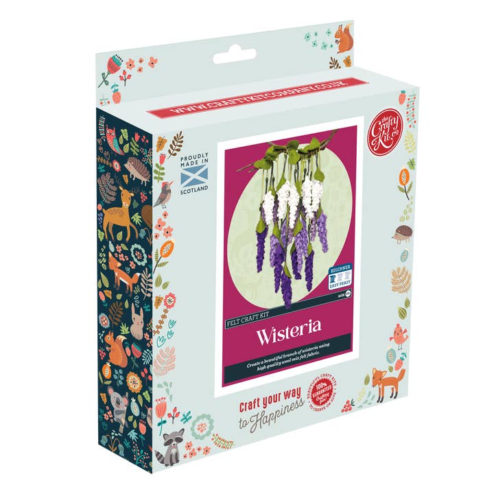 The Crafty Kit Company - Wholesale DIY Craft Kit - Felt Wisteria Flower Craft Kit1