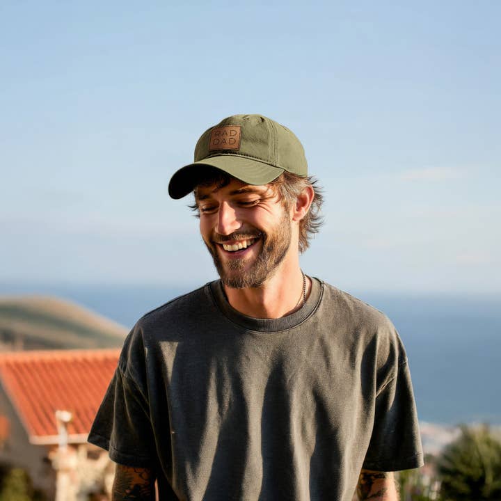 Because Tees - Wholesale Baseball Cap - Men's - Rad Dad Baseball Hat - 100% Organic Cotton Baseball Cap