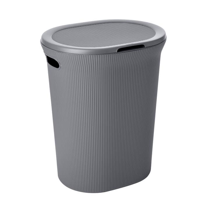Superio Brand - Wholesale Laundry Hamper - Ribbed Collection Laundry Hamper 40 Liter with Lid & Handles1
