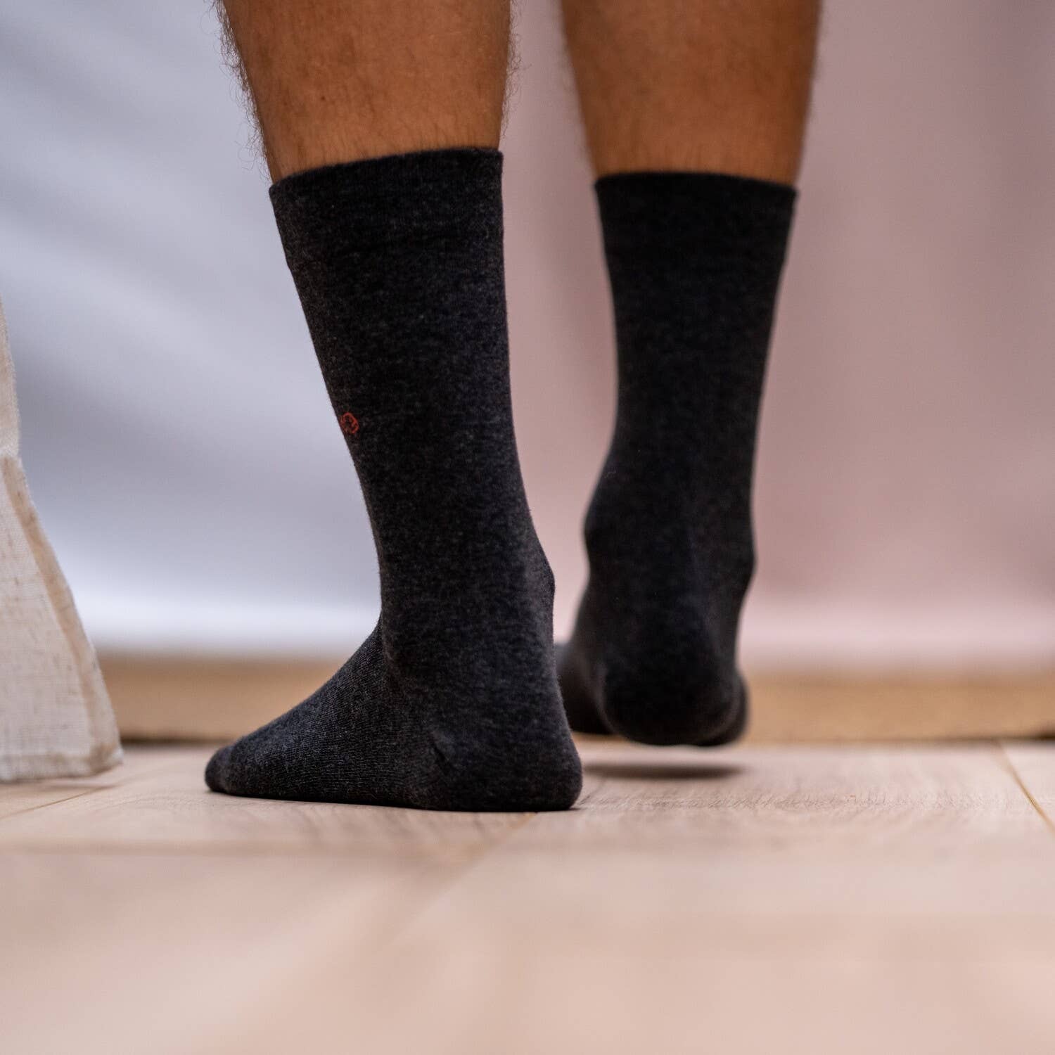 BILLYBELT - Wholesale Socks - Men's - Solid combed cotton socks - Mouse gray1