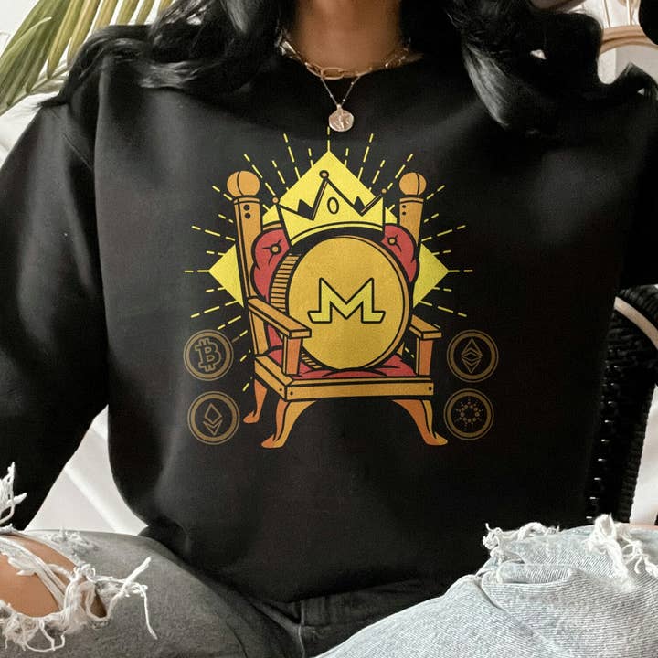 Monero King Sweatshirt, Monero King Fall Pullover Sweater for wholesale by PositiveParty