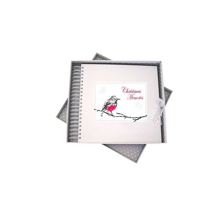 Tarjeta de Navidad con forma de petirrojo y libro de recuerdos (XR2) para venta al por mayor de White Cotton Cards