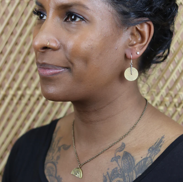 Jennifer Kahn Jewelry - Wholesale Dangle Earrings - Brass Disc Earrings1