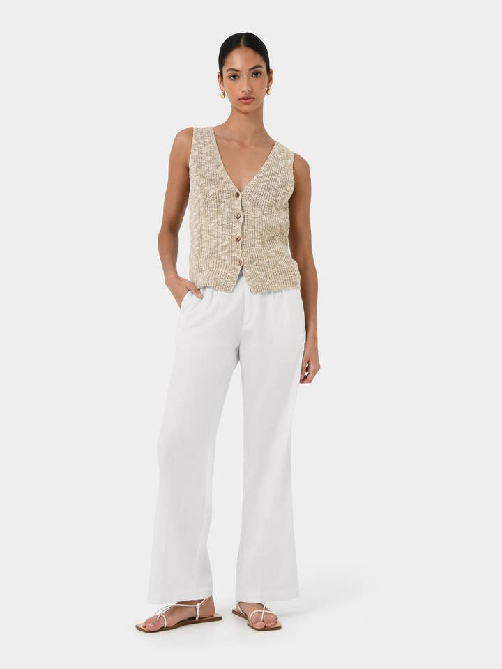 Sand Multi Forcast Women's Judith Knit Vest for wholesale on Faire0