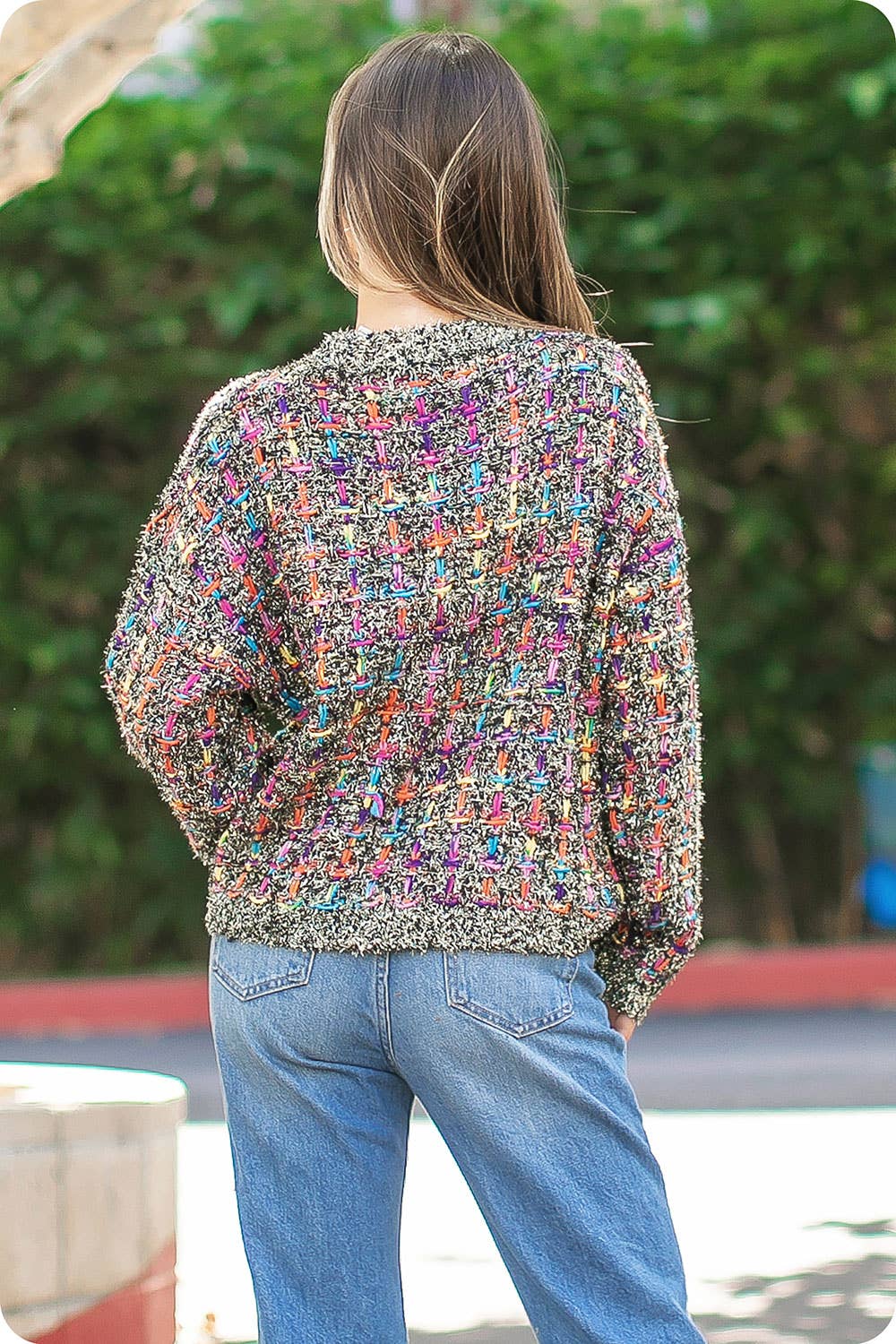 Strut & Bolt – Engroshandel Tunika - Dame – Gråand Multi Tweed Pullover Strik Sweater6