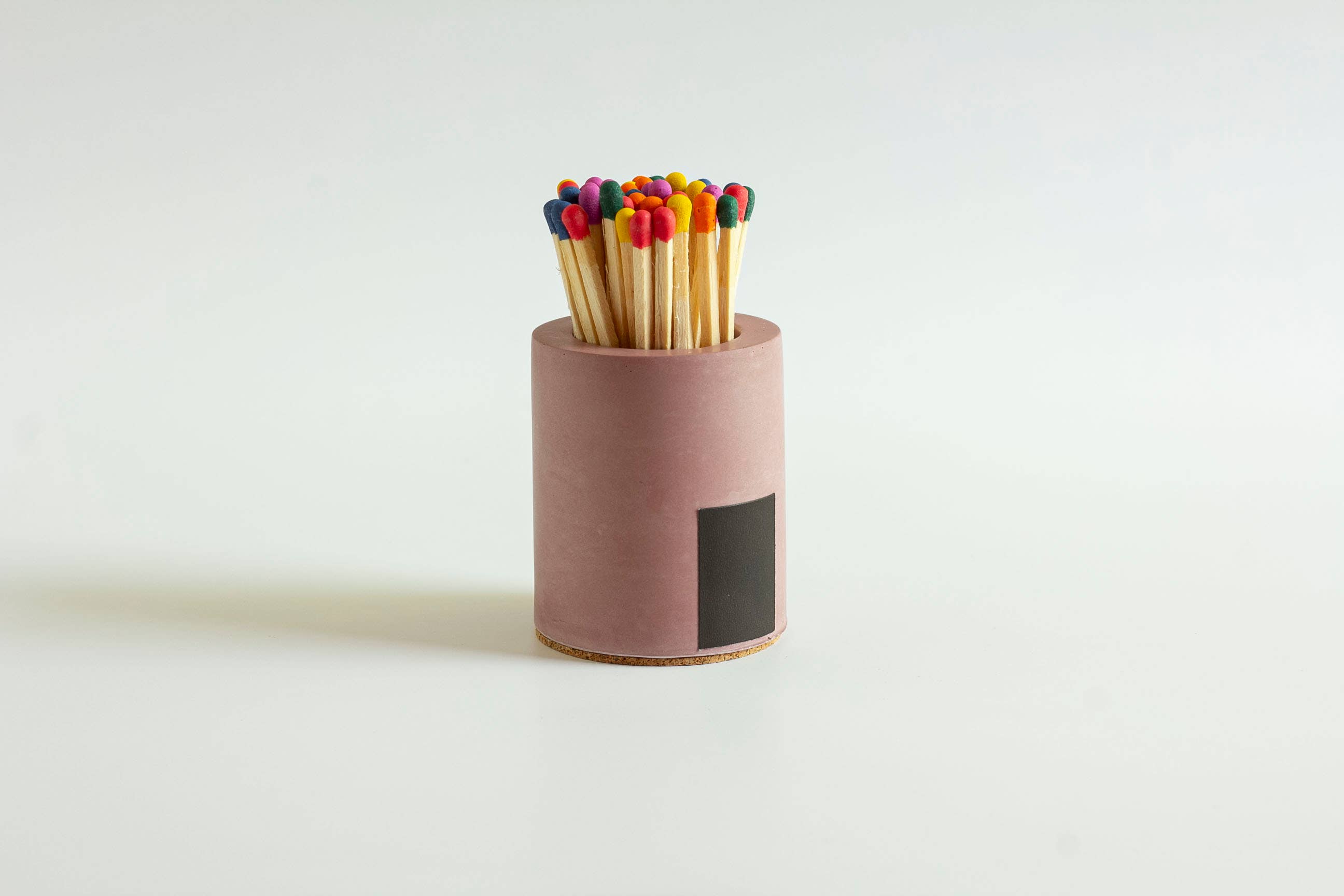 Tenn Prairie – wholesale Match holder – Cylinder Match Holder – Concrete Design with 3-Inch Safety Matches20