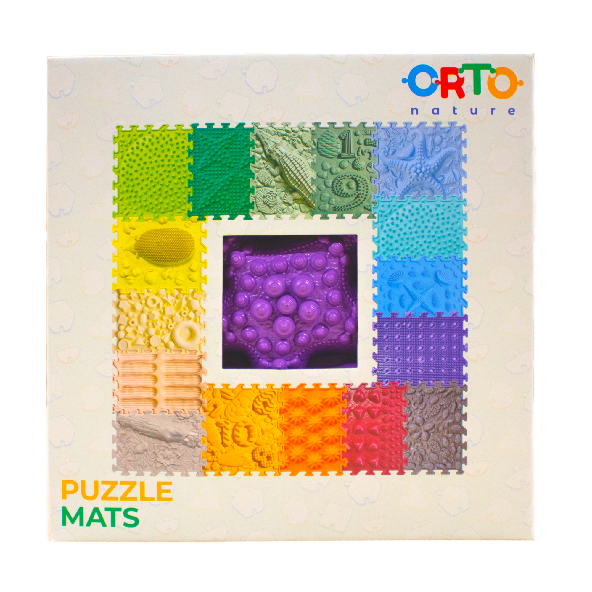 ORTONATURE – wholesale Pussel - Barn – Sensorisk massagepusselmatta - set "Glädjeland"2