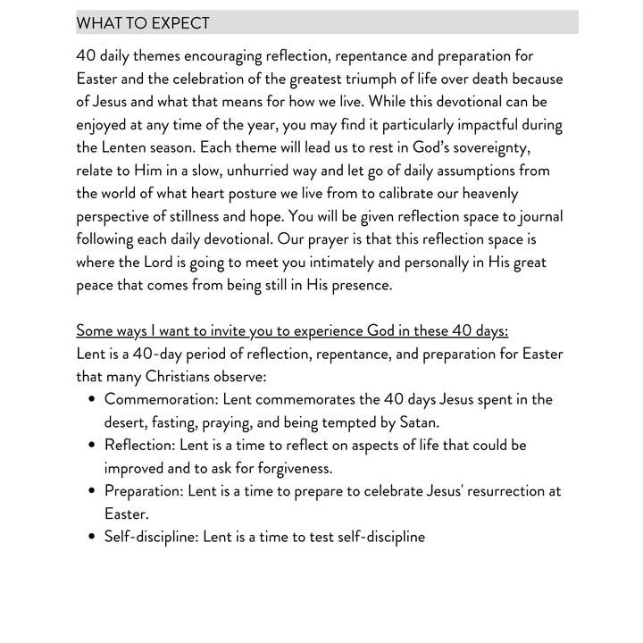 Wheat and Honey Co. - Wholesale Religion Book - Life Less Hurried: 40 days of stillness2