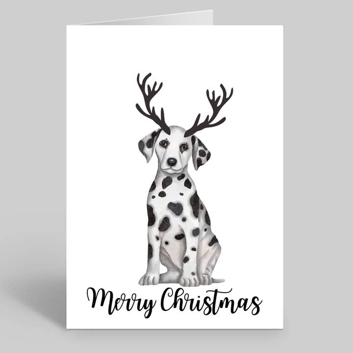 Set of 10 Dalmatian Dog Christmas Cards - Envelopes Included for wholesale by We Are Positive Prints