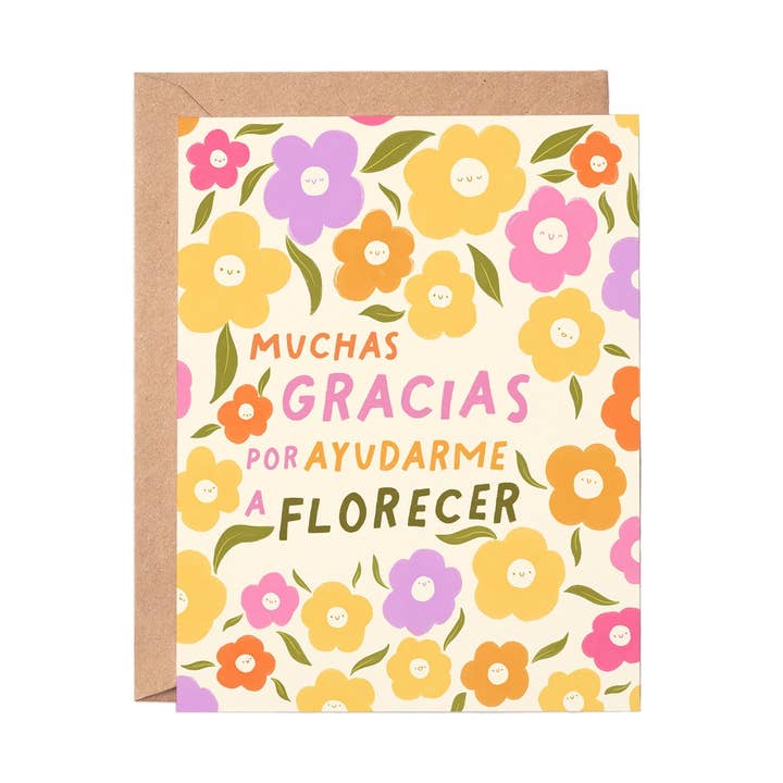 Muchas Gracias Gratitude Greeting Card for wholesale by Pardo Paper