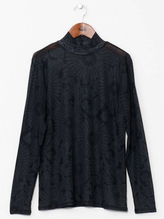 KATAUTSUSHI - Sheer Floral Inner Top for wholesale by Ametsuchi by Amina Collection