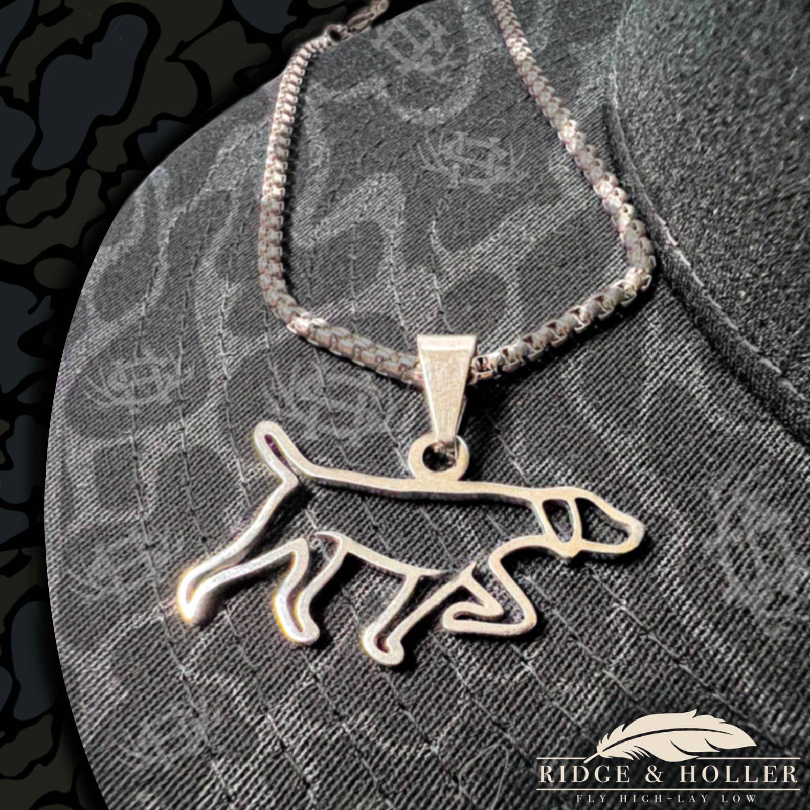 Ridge&Holler - Wholesale Pendant/Charm Necklace - Dog- Stainless Steel Necklace and Pendant2