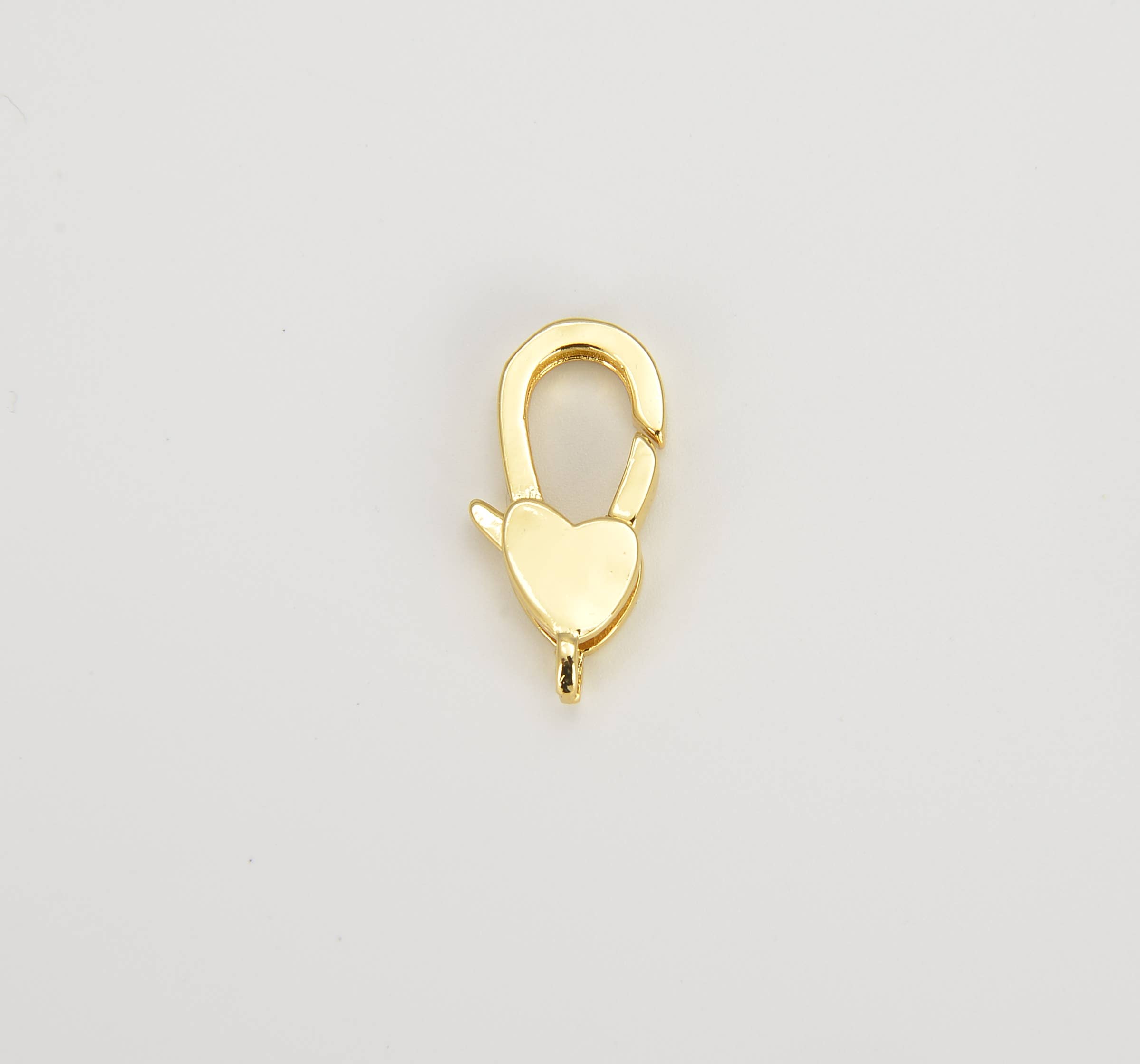 Beads Creation - Wholesale Clasp - Thick Gold Filled Heart Lobster Claw Clasp, CL468