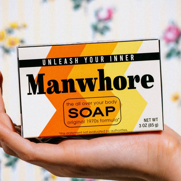 Manwhore Triple Milled Boxed Bar Soap | Funny Soap for wholesale by Whiskey River Soap Co.