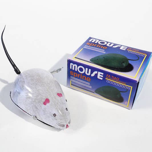 die Blechfabrik e.K. - Wholesale Wind-Up Toy - Kids - Mouse with wobbly tail, grey, made in China1