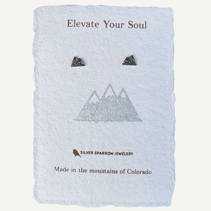 Sterling mountain stud earrings for wholesale by Silver Sparrow Jewelry