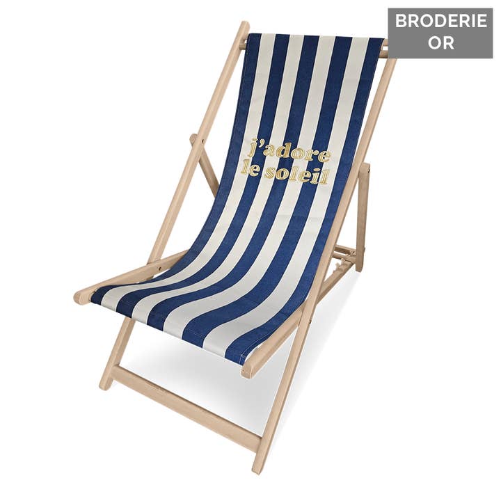 Broderet liggestol Jeg elsker solen for engroshandel hos Podevache